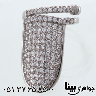انگشتر نقره زنانه بند انگشتی طرح ناخن