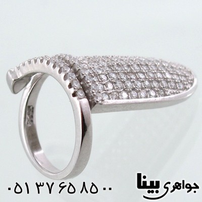 انگشتر نقره زنانه بند انگشتی طرح ناخن