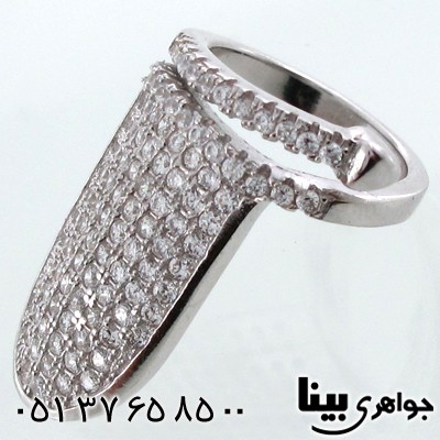 انگشتر نقره زنانه بند انگشتی طرح ناخن