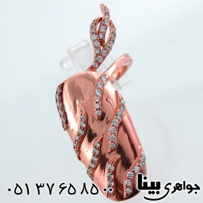 انگشتر نقره زنانه بند انگشتی طرح ناخن و موج