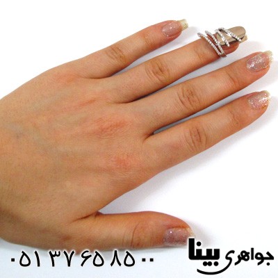 انگشتر نقره زنانه بند انگشتی طرح ناخن جدید