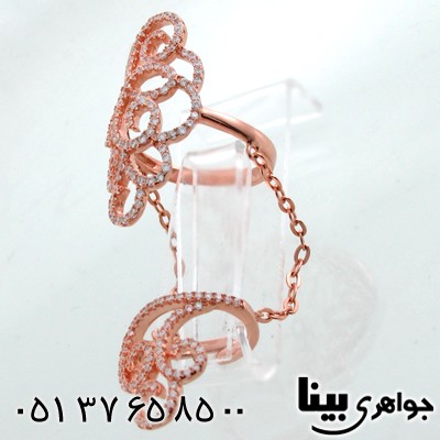 انگشتر نقره زنانه بند انگشتی دوبل