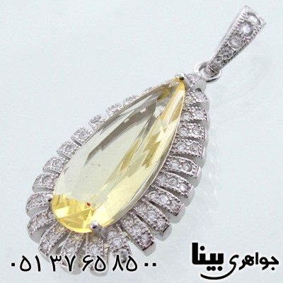 سرویس سیترین صنعتی زنانه طرح اشکی درشت