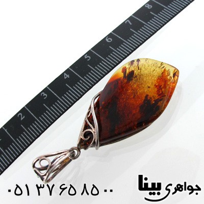 گردنبند کهربا پلندی طرح ترکیبی درشت مخصوص سنگ درمانی