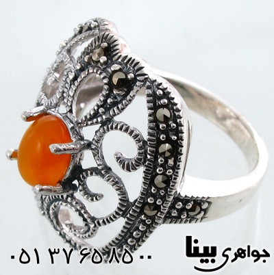 انگشتر عقیق شرف الشمس زنانه خاتون درشت