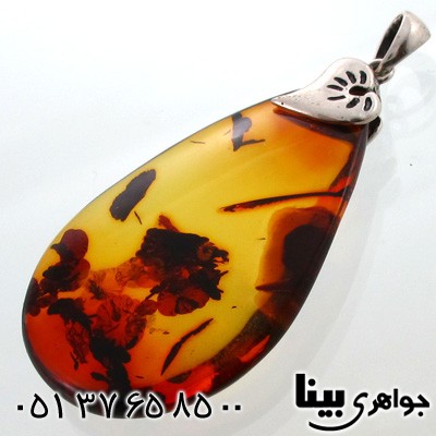 گردنبند کهربا پلندی زنانه گرد باد