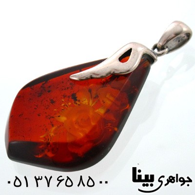گردنبند کهربا پلندی زنانه طرح رز