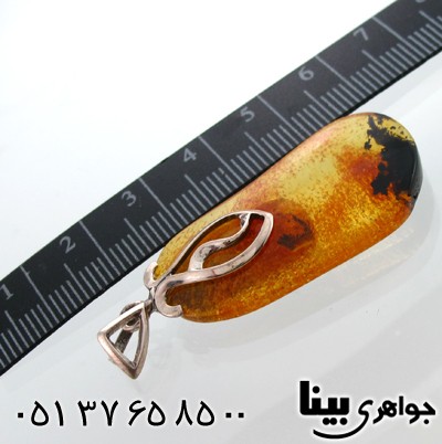 گردنبند کهربا پلندی خزه ای مخصوص سنگ درمانی