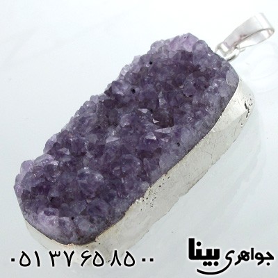 گردنبند آمتیست مخصوص سنگ درمانی مستطیل