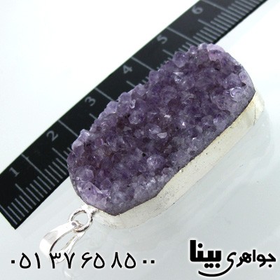 گردنبند آمتیست مخصوص سنگ درمانی مستطیل