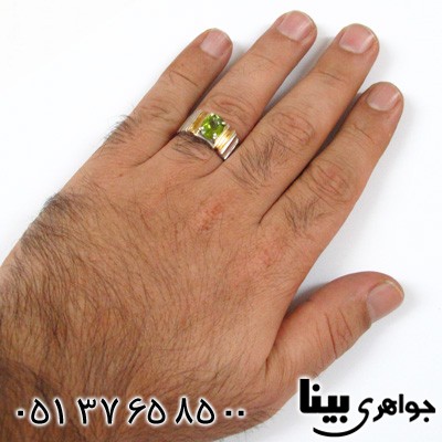 انگشتر زبرجد مردانه کلاسیک فدیوم