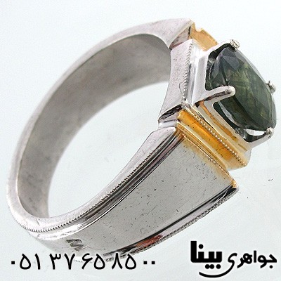 انگشتر یاقوت کبود مردانه کلاسیک فدیوم شماره یک
