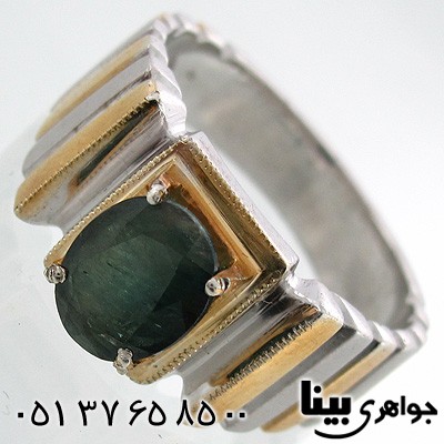 انگشتر یاقوت کبود مردانه کلاسیک فدیوم شماره دو
