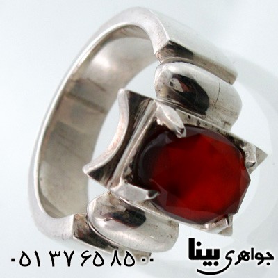 انگشتر عقیق یمنی مردانه تراش کلاسیک