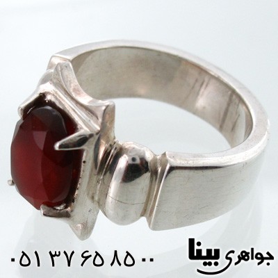 انگشتر عقیق یمنی مردانه تراش کلاسیک