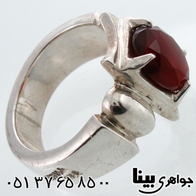 انگشتر عقیق یمنی مردانه تراش کلاسیک