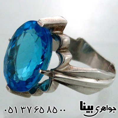 انگشتر توپاز مردانه فاخر درشت