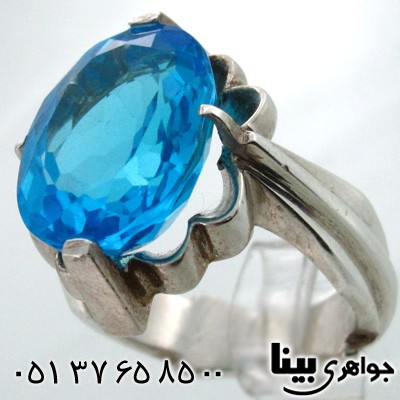 انگشتر توپاز مردانه فاخر درشت