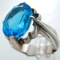 انگشتر توپاز مردانه فاخر درشت