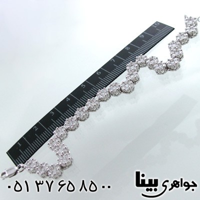 دستبند نقره زنانه طرح گل جدید