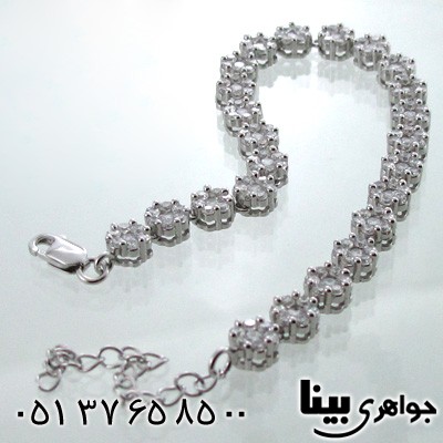دستبند نقره زنانه طرح گل جدید