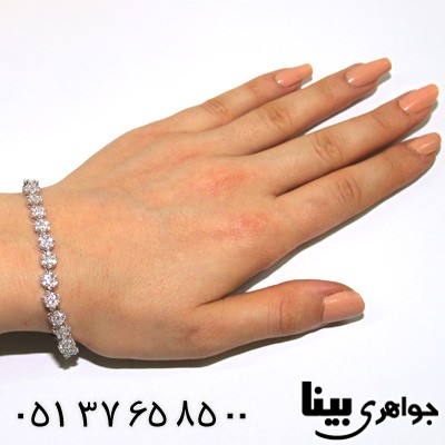 دستبند نقره زنانه طرح گل جدید