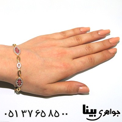 دستبند یاقوت سرخ زنانه مانی ایتالیایی مدل نگاره