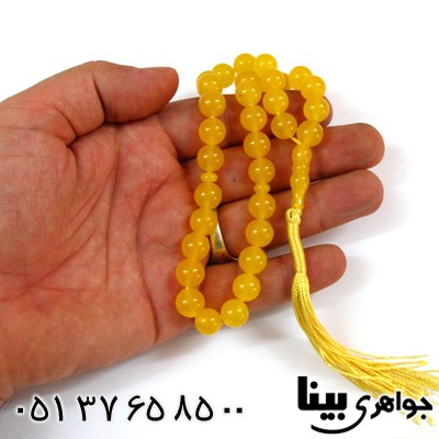 تسبیح عقیق شرف الشمس 33 دانه ای درجه یک خوشرنگ دانه گرد درشت