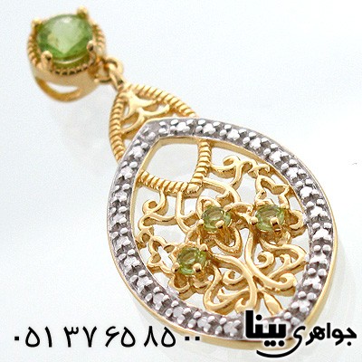 گردنبند زبرجد زنانه طرح مینیاتور