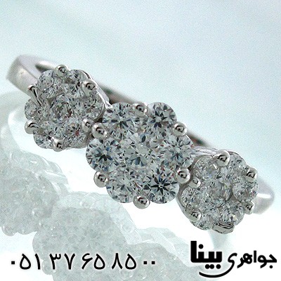 انگشتر نقره زنانه طرح فلاور