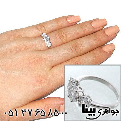انگشتر نقره زنانه طرح فلاور