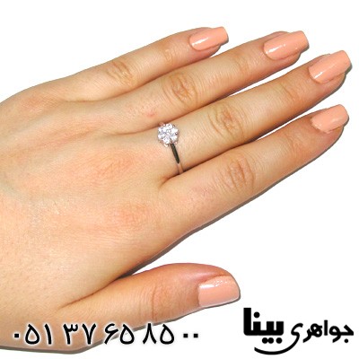 انگشتر نقره زنانه طرح فلاور دو