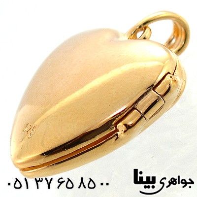 گردنبند یاقوت سرخ زنانه طرح قاب عکسی بازشو