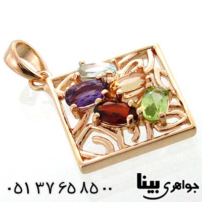 گردنبند چند جواهر زنانه طرح ماندانا