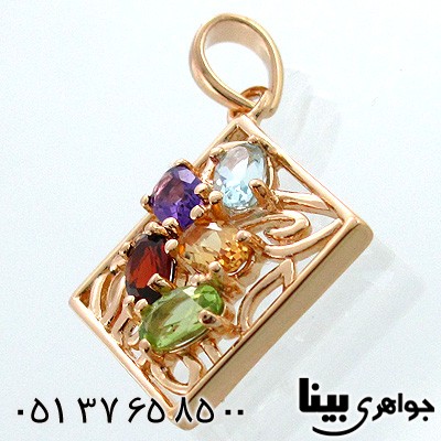 گردنبند چند جواهر زنانه طرح ماندانا