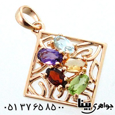 گردنبند چند جواهر زنانه طرح ماندانا
