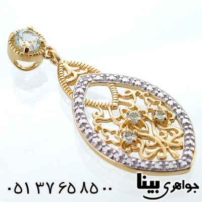 گردنبند توپاز زنانه طرح مینیاتور