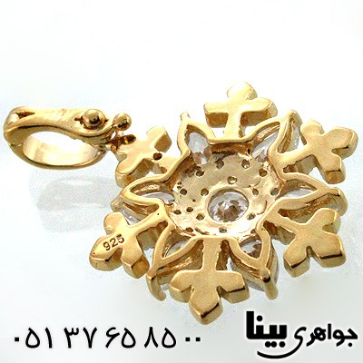 گردنبند نقره زنانه طرح برف