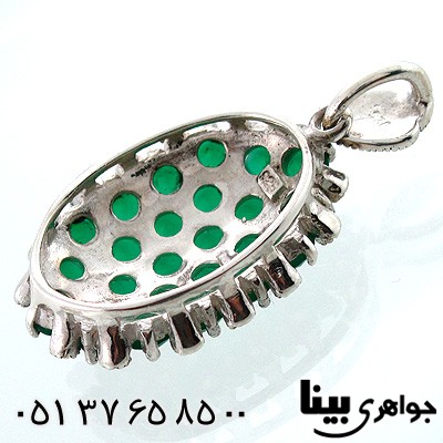 گردنبند جید سبز طرح شاتوت