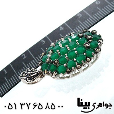 گردنبند جید سبز طرح شاتوت
