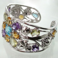 دستبند چند جواهر زنانه اشرافی درشت