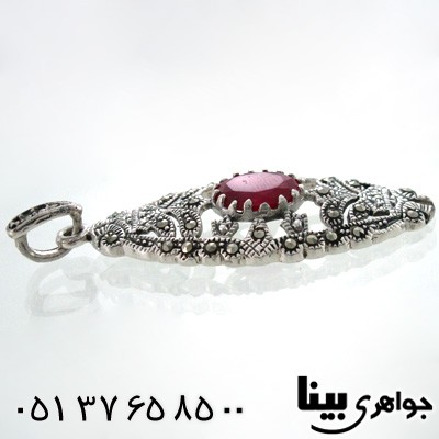 گردنبند یاقوت سرخ زنانه بلند