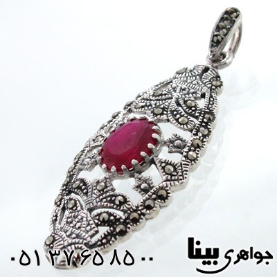 گردنبند یاقوت سرخ زنانه بلند