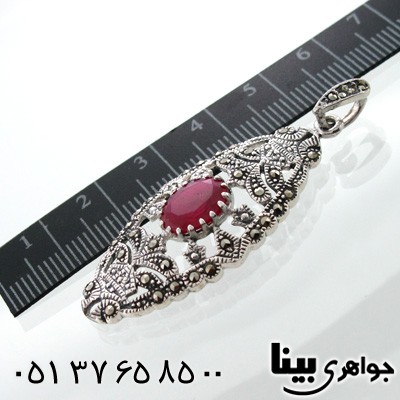 گردنبند یاقوت سرخ زنانه بلند