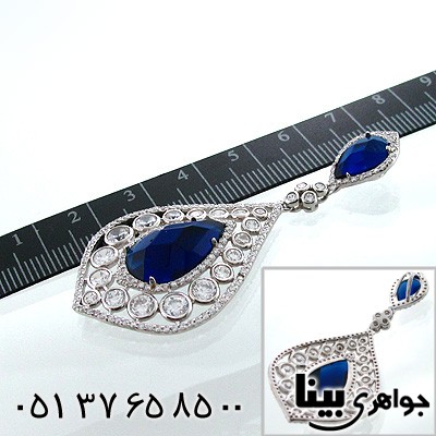 گردنبند ابسیدین آبی تیره زنانه اشکی