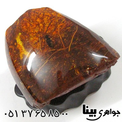 نگین انگشتر کهربا صنعتی با حشره طبیعی