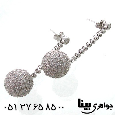 گوشواره نقره زنانه توپی