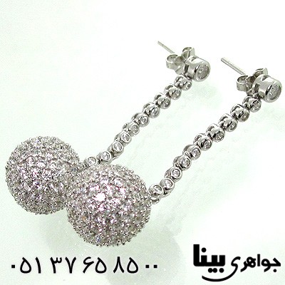 گوشواره نقره زنانه توپی