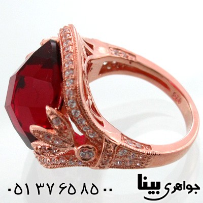 انگشتر ابسیدین سرخ طرح ایفل