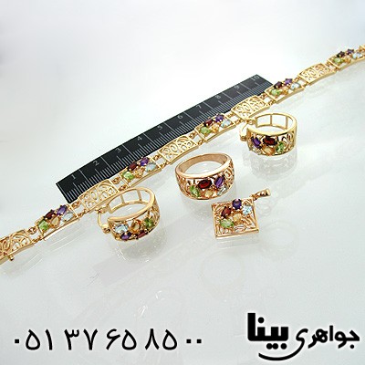 سرویس چند جواهر زنانه دایره ای درشت